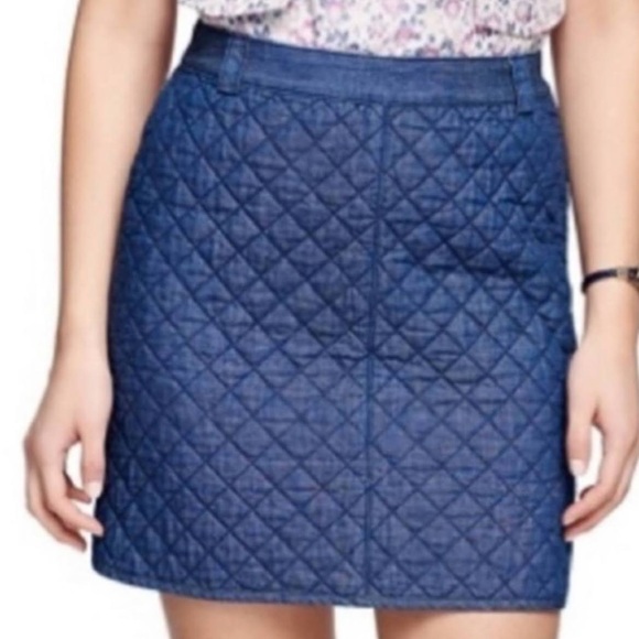 Brooks Brothers quilted denim skirt // size 8 // like new! - Picture 6 of 6